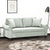 2-Seater Sofa with Throw Pillows Light Grey 140 cm Velvet