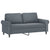 2-Seater Sofa with Throw Pillows Dark Grey 140 cm Velvet