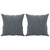 2-Seater Sofa with Throw Pillows Dark Grey 140 cm Velvet