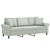 3-Seater Sofa with Throw Pillows Light Grey 180 cm Velvet