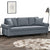 3-Seater Sofa with Throw Pillows Dark Grey 180 cm Velvet