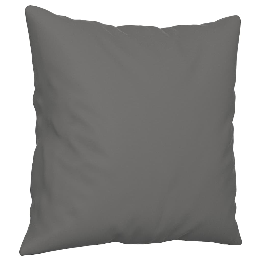 2-Seater Sofa with Pillows Dark Grey 120 cm Microfibre Fabric