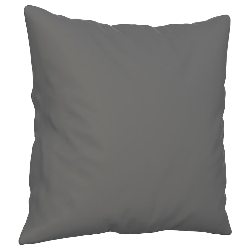 3-Seater Sofa with Pillows Dark Grey 180 cm Microfibre Fabric