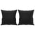 2-Seater Sofa with Throw Pillows Black 140 cm Faux Leather