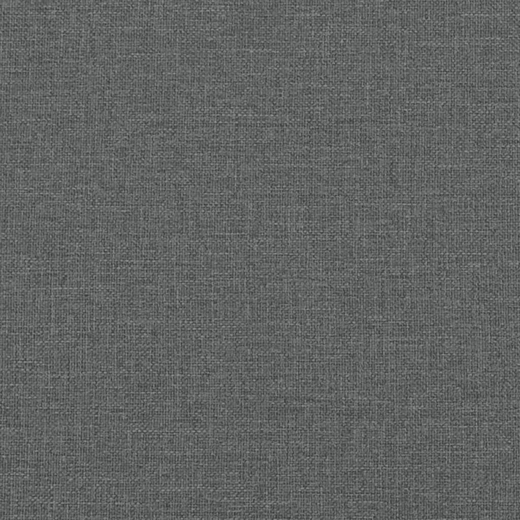3-Seater Sofa with Footstool Dark Grey 180 cm Fabric