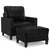 Sofa Chair with Footstool Black 60 cm Faux Leather