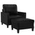 Sofa Chair with Footstool Black 60 cm Faux Leather