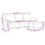 3-Seater Sofa with Footstool Cream 180 cm Faux Leather