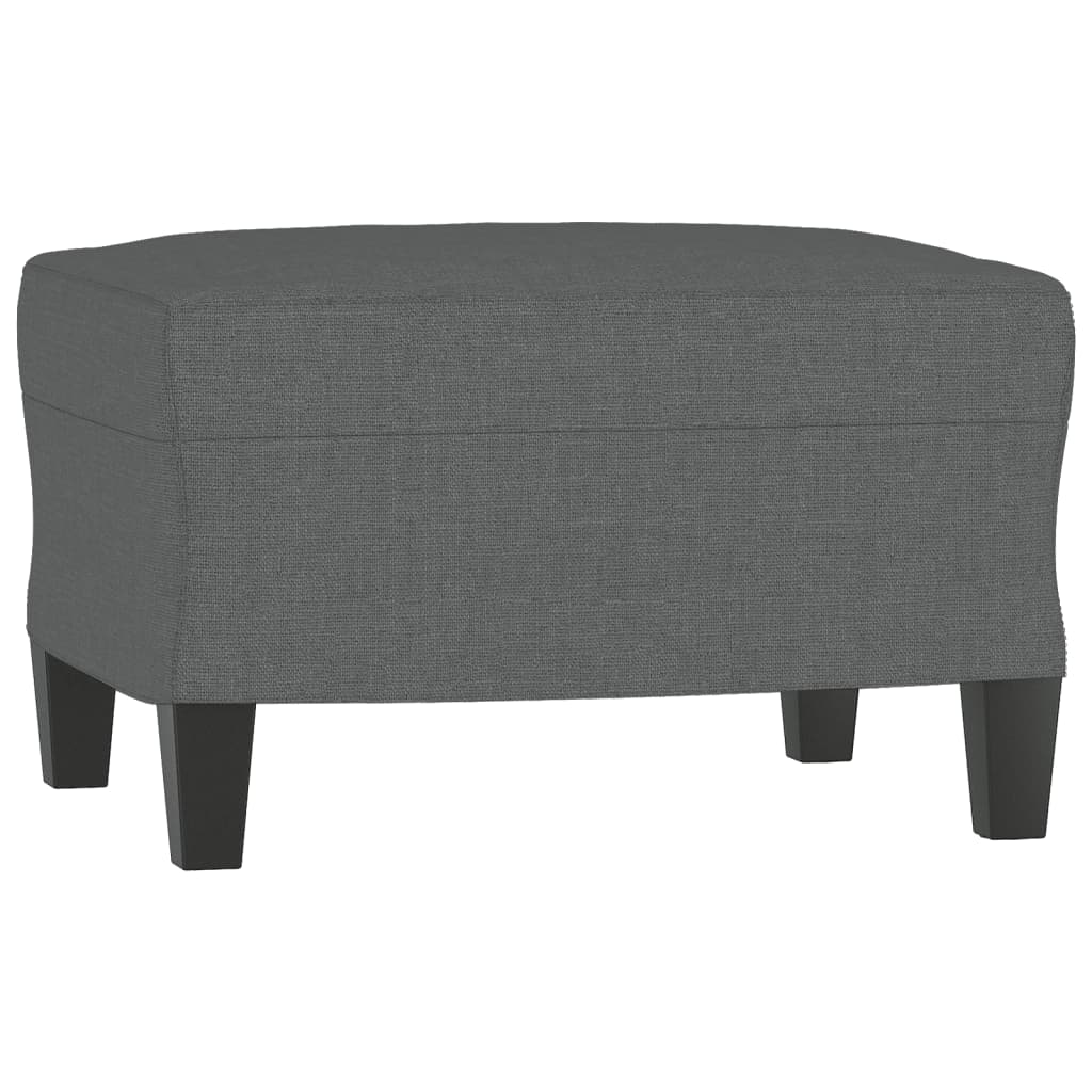 Sofa Chair with Footstool Dark Grey 60 cm Fabric
