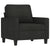 Sofa Chair with Footstool Black 60 cm Fabric