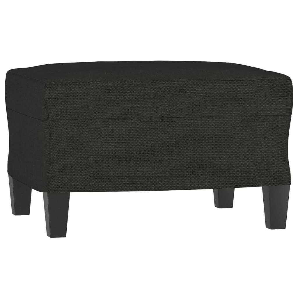 Sofa Chair with Footstool Black 60 cm Fabric