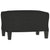 3-Seater Sofa with Footstool Black 180 cm Fabric