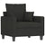 Sofa Chair with Footstool Black 60 cm Fabric