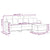 3-Seater Sofa with Footstool Black 180 cm Fabric