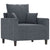 Sofa Chair with Footstool Dark Grey 60 cm Velvet