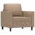 Sofa Chair with Footstool Cappuccino 60 cm Faux Leather