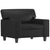 Sofa Chair with Footstool Black 60 cm Faux Leather