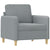 Sofa Chair with Footstool Light Grey 60 cm Fabric