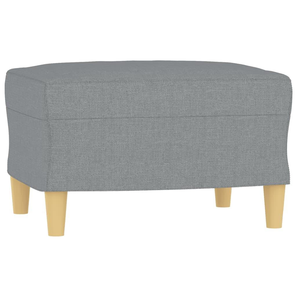 Sofa Chair with Footstool Light Grey 60 cm Fabric