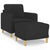 Sofa Chair with Footstool Black 60 cm Fabric