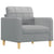 3 Piece Sofa Set with Cushions Light Grey Fabric