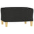 4 Piece Sofa Set with Pillows Black Fabric