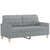 2 Piece Sofa Set with Cushions Light Grey Fabric