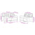 2 Piece Sofa Set with Cushions Black Fabric