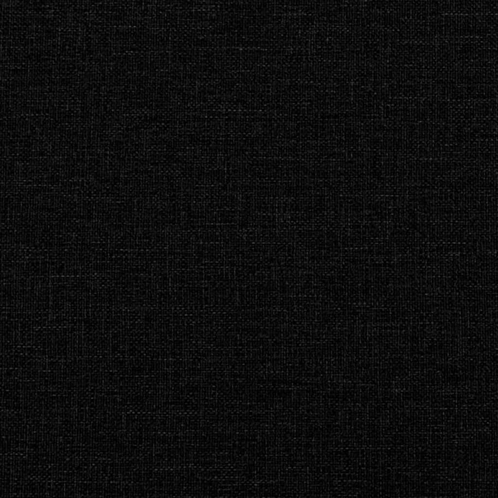 2 Piece Sofa Set with Pillows Black Fabric