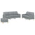 3 Piece Sofa Set with Cushions Light Grey Fabric