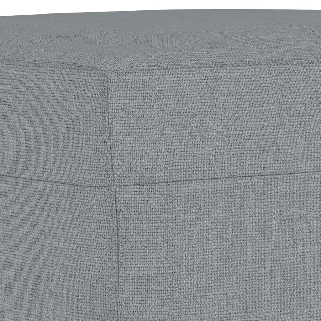 3 Piece Sofa Set with Cushions Light Grey Fabric