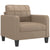 4 Piece Sofa Set with Pillows Cappuccino Faux Leather