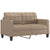 3 Piece Sofa Set with Cushions Cappuccino Faux Leather