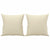 2 Piece Sofa Set with Pillows Cream Faux Leather