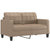 2 Piece Sofa Set with Pillows Cappuccino Faux Leather