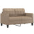 3 Piece Sofa Set with Pillows Cappuccino Faux Leather