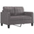 2 Piece Sofa Set with Cushions Grey Faux Leather