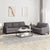 2 Piece Sofa Set with Cushions Grey Faux Leather