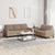 2 Piece Sofa Set with Cushions Cappuccino Faux Leather