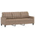 2 Piece Sofa Set with Pillows Cappuccino Faux Leather