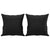 3 Piece Sofa Set with Pillows Black Faux Leather