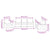 3 Piece Sofa Set with Cushions Cream Faux Leather