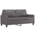 3 Piece Sofa Set with Cushions Grey Faux Leather