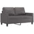 2 Piece Sofa Set with Cushions Grey Faux Leather