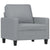 3 Piece Sofa Set with Cushions Light Grey Fabric