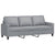 3 Piece Sofa Set with Cushions Light Grey Fabric