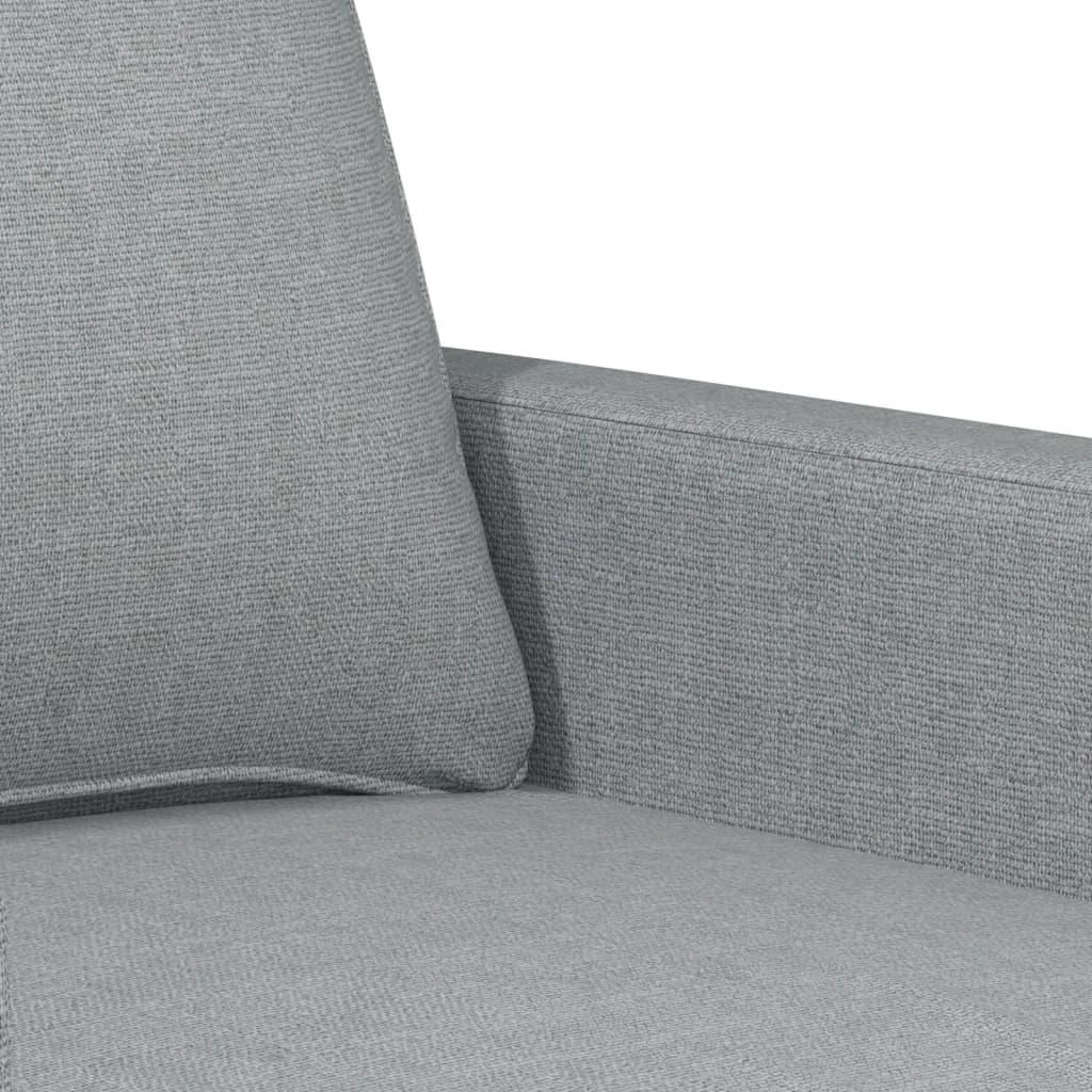 3 Piece Sofa Set with Cushions Light Grey Fabric