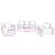 3 Piece Sofa Set with Cushions Light Grey Fabric