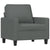 3 Piece Sofa Set with Cushions Dark Grey Fabric