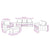4 Piece Sofa Set with Cushions Light Grey Fabric
